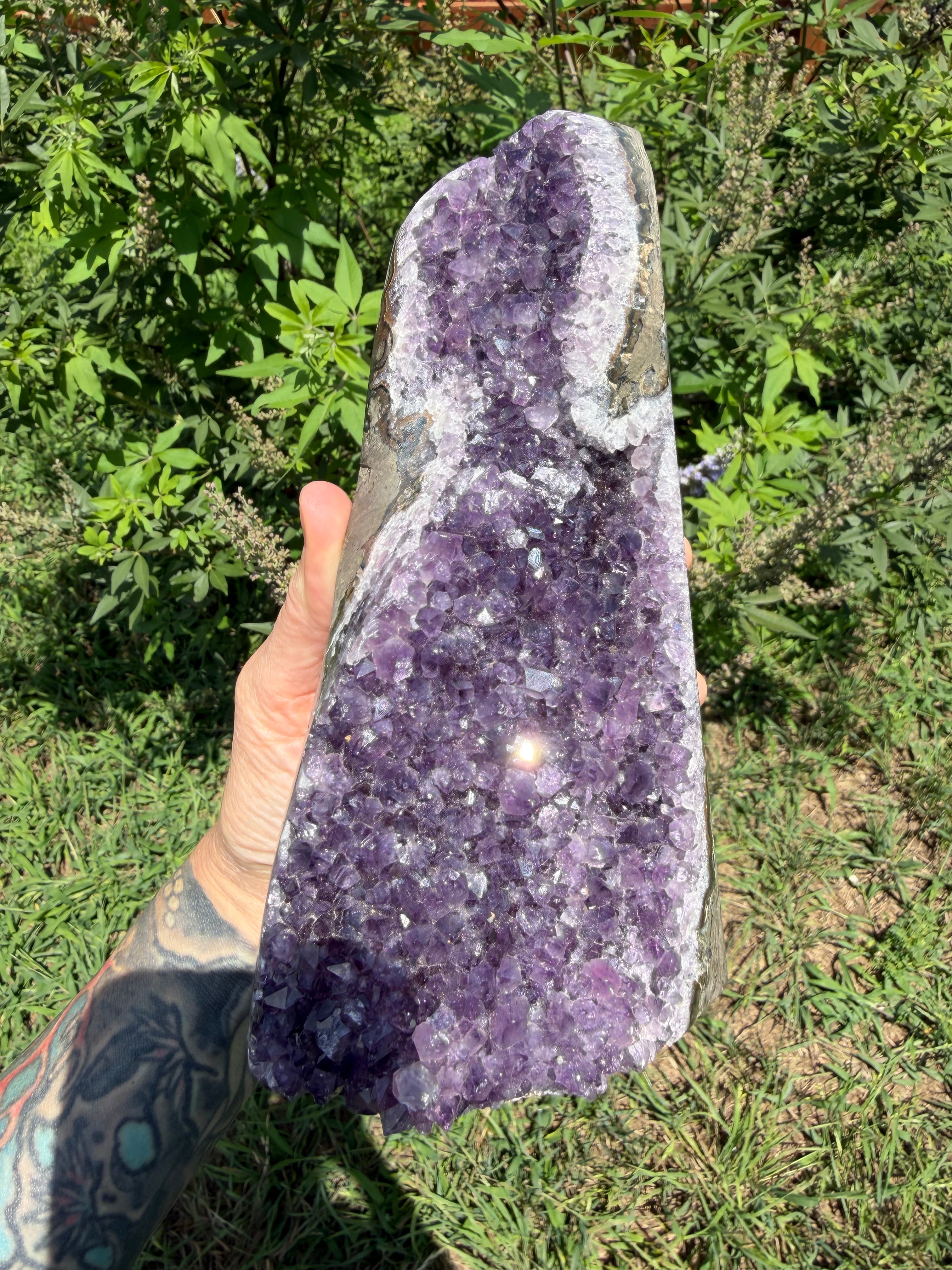 Uruguayan Amethyst Cluster Cut Base