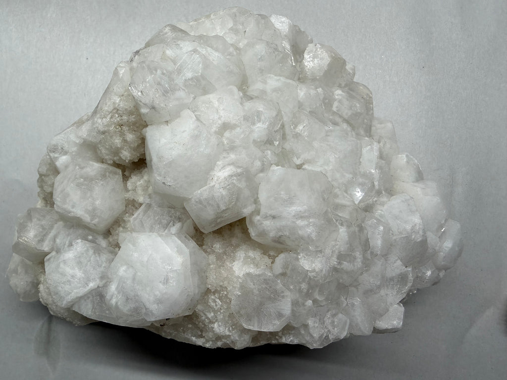 Apophyllite Crystal Cluster Natural Specimen with Possible Fluorite, 8.5 Inch Display Piece