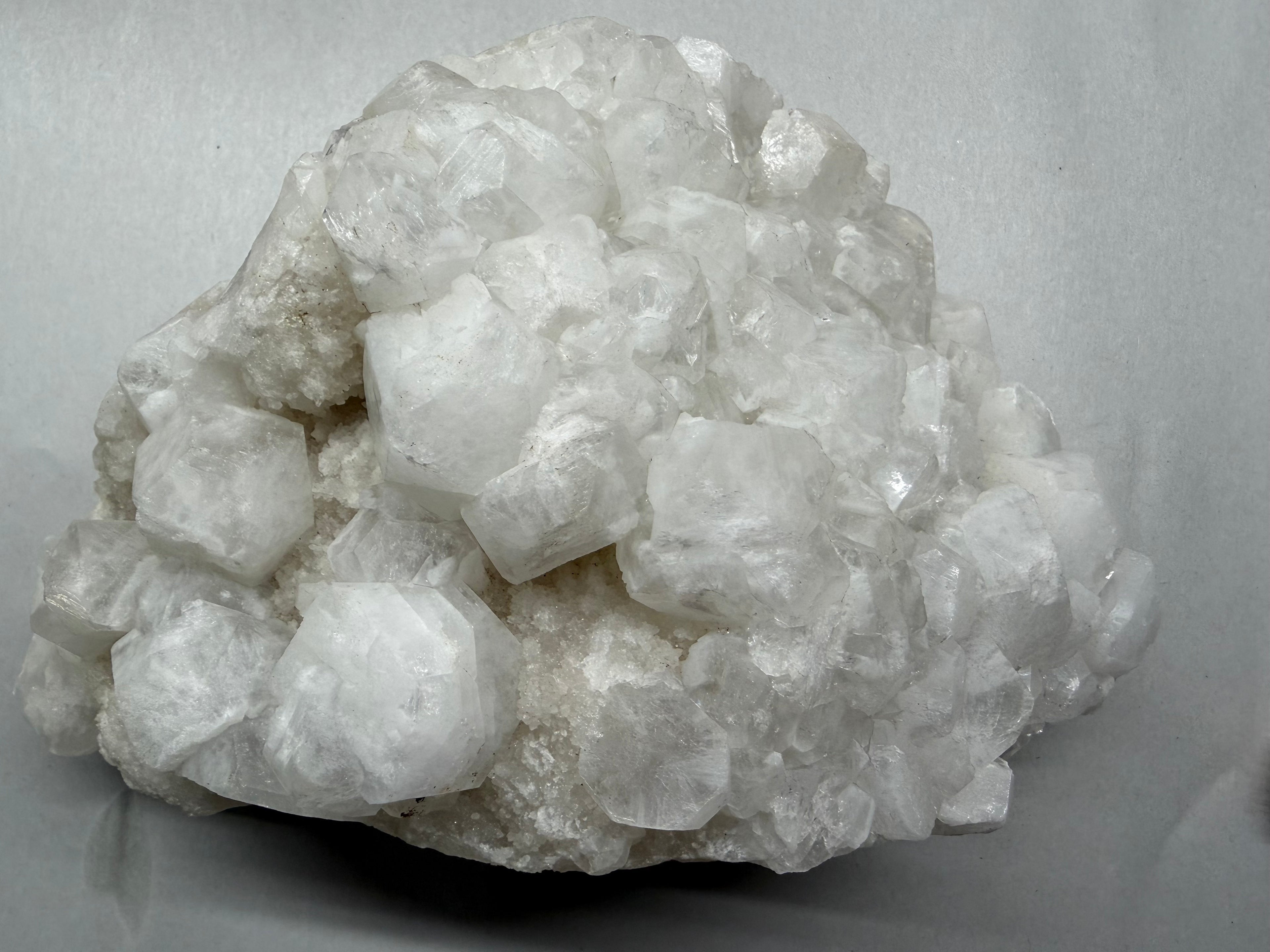Apophyllite Crystal Cluster Natural Specimen with Possible Fluorite, 8.5 Inch Display Piece