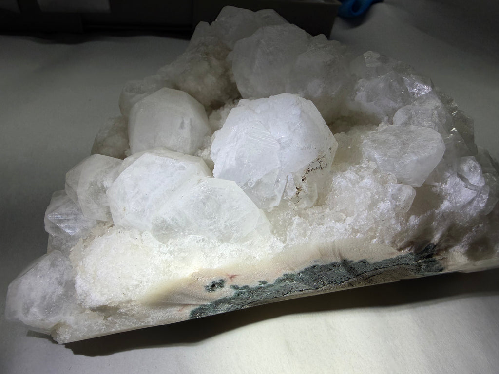 Apophyllite Crystal Cluster Natural Specimen with Possible Fluorite, 8.5 Inch Display Piece