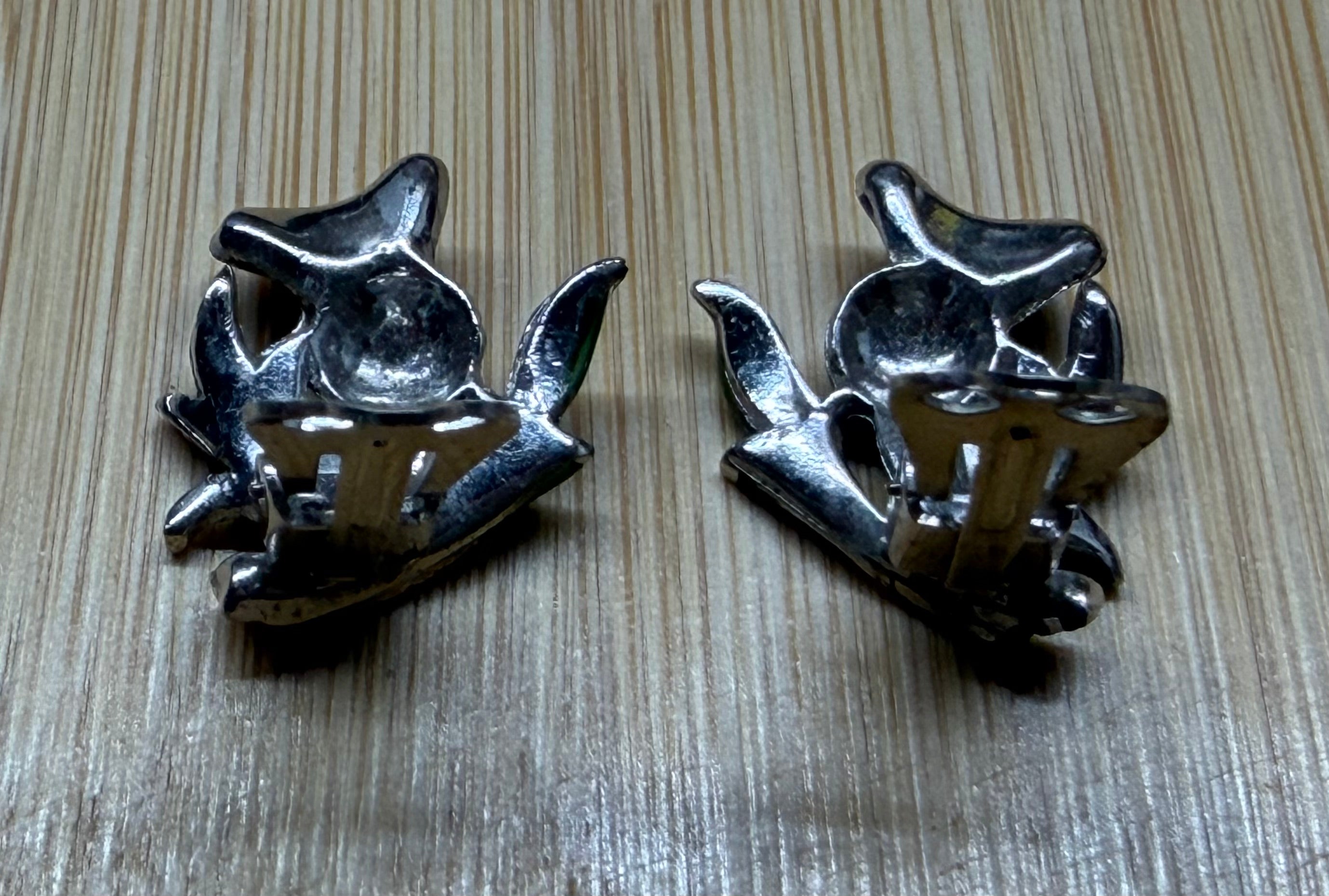Vintage Scottish Thistle Clip-On Earrings, Purple Green Enamel Marcasite Celtic Jewelry