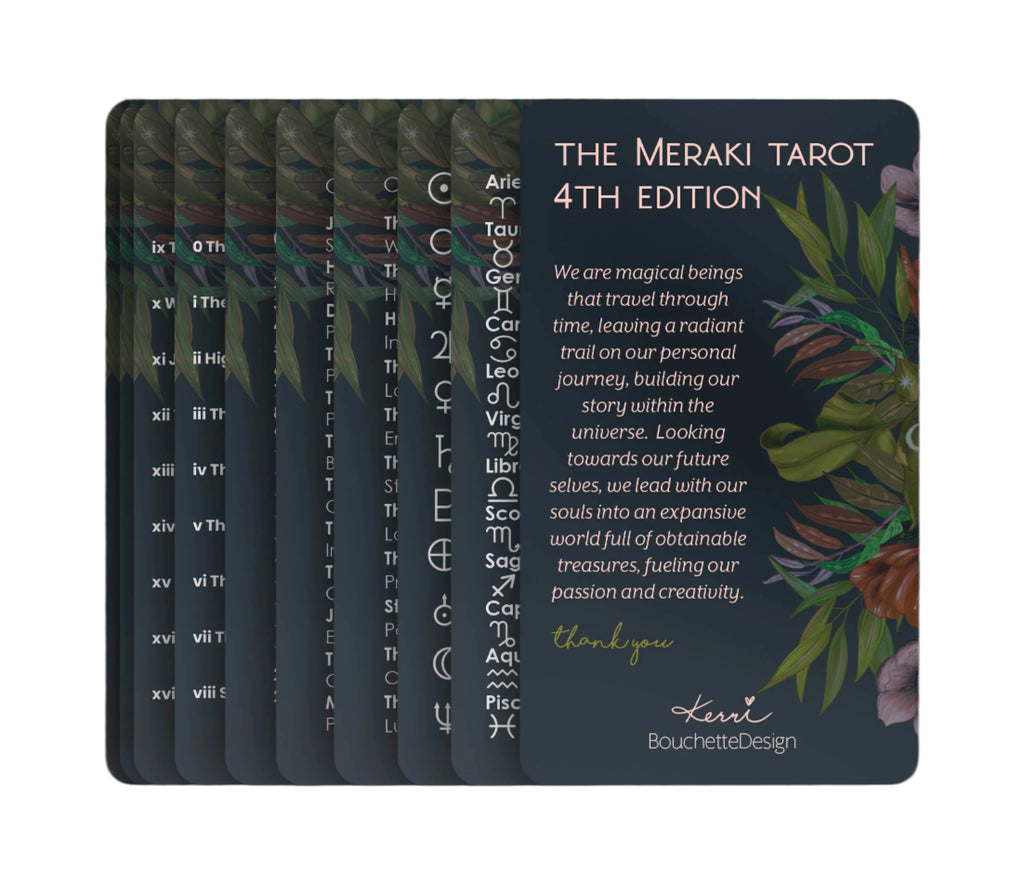 THE MERAKI TAROT 4TH EDITION - 2024 New Deck Launch - Water Moon Shop