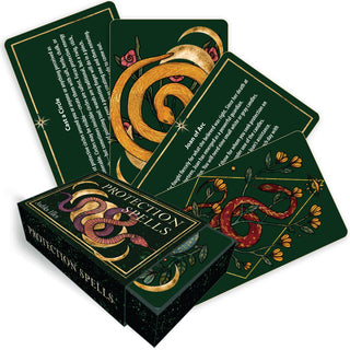 Little Deck of Spells Protection with 36 magical protection spell cards for beginner witches and energy defense spellwork