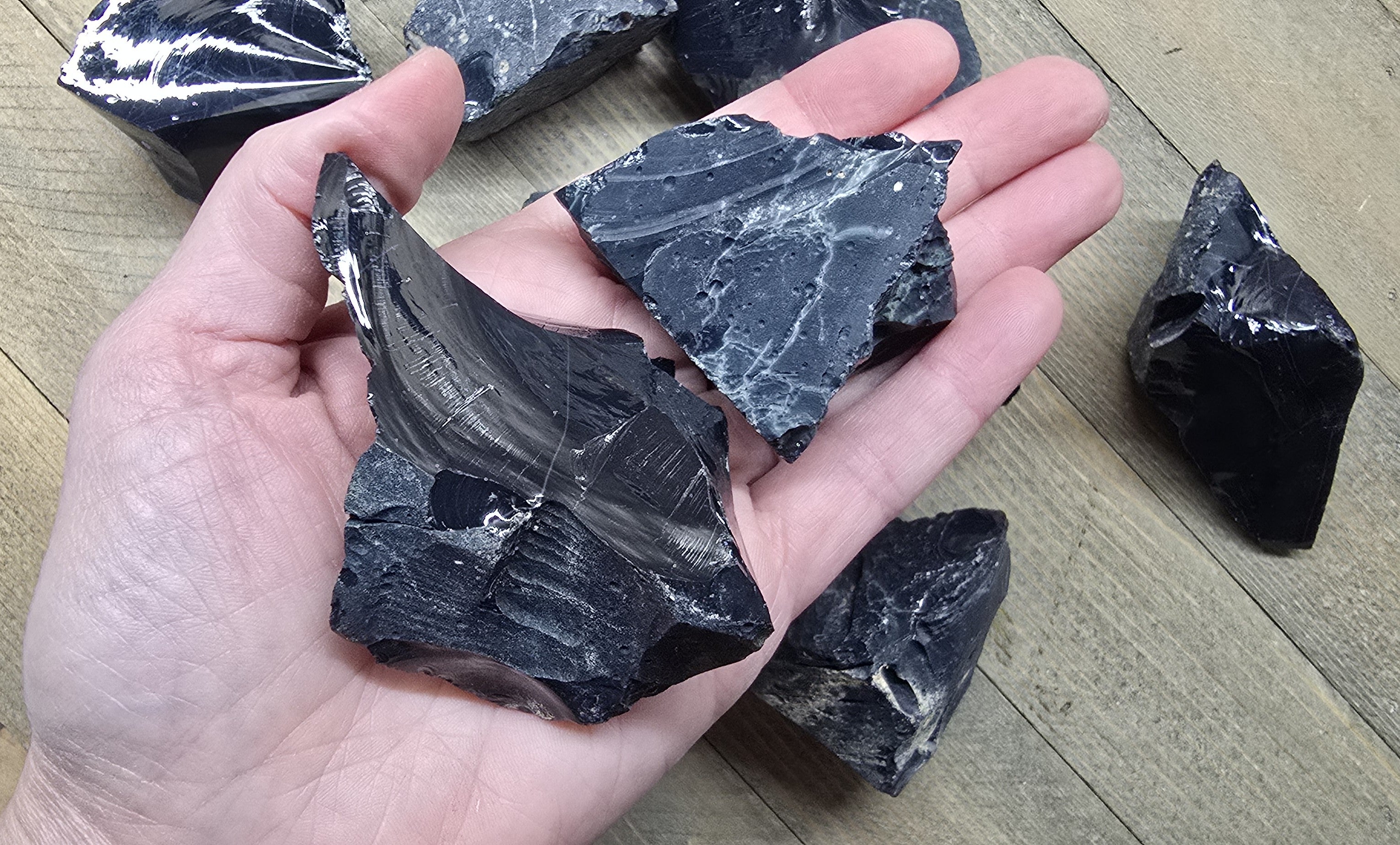 Half Pound Rough Spiderweb Obsidian Crystal – Natural Raw Protection Stone