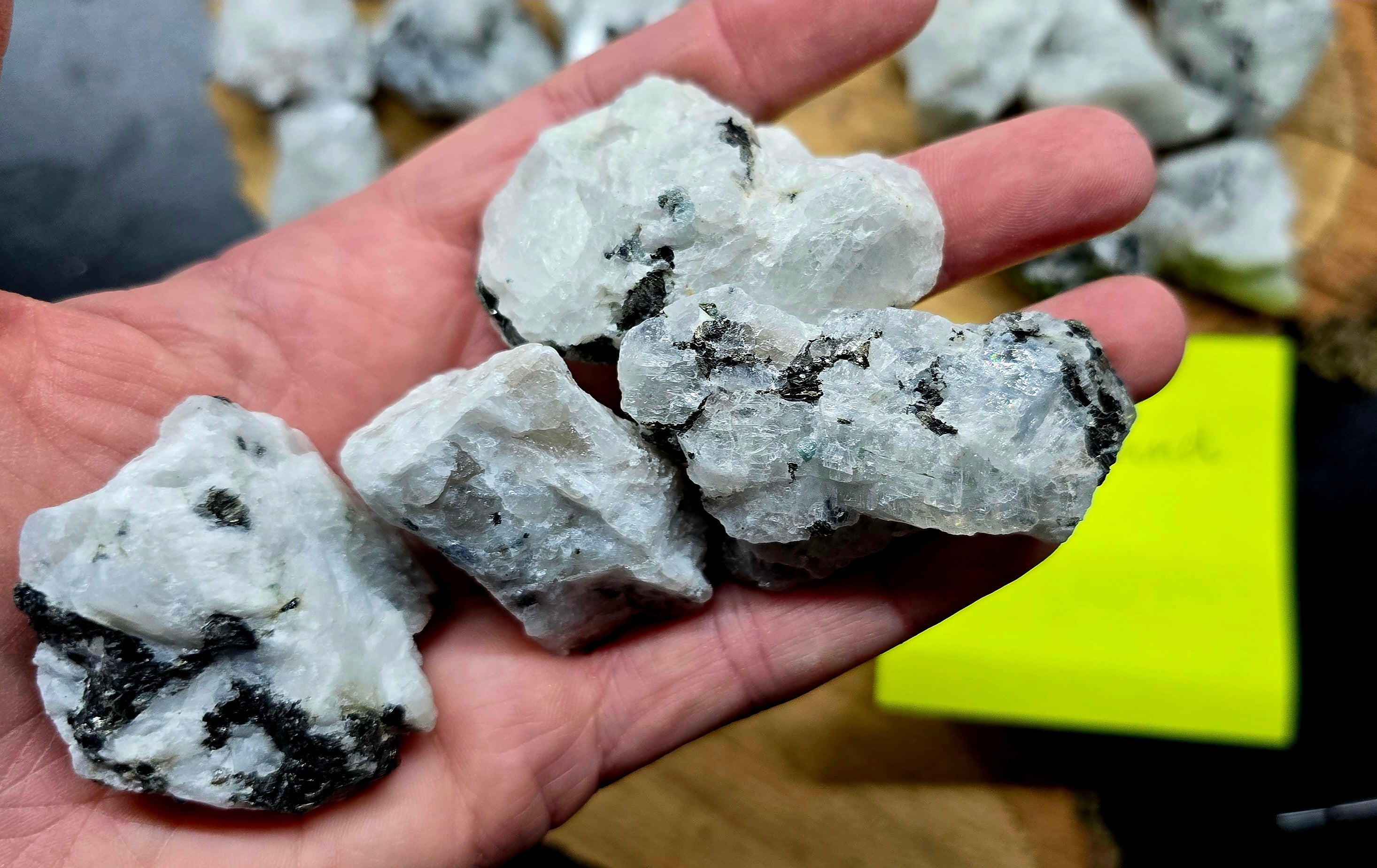 Bulk Rough Rainbow Moonstone A+ Grade Raw Natural Crystal