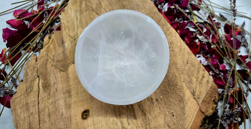4" Diameter Natural Selenite Crystal Bowl