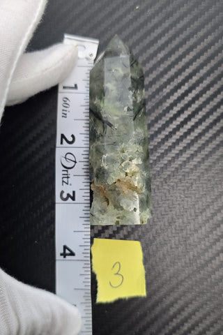 Epidote in Prehnite Towers Green Gemstone