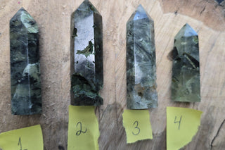 Epidote in Prehnite Towers Green Gemstone