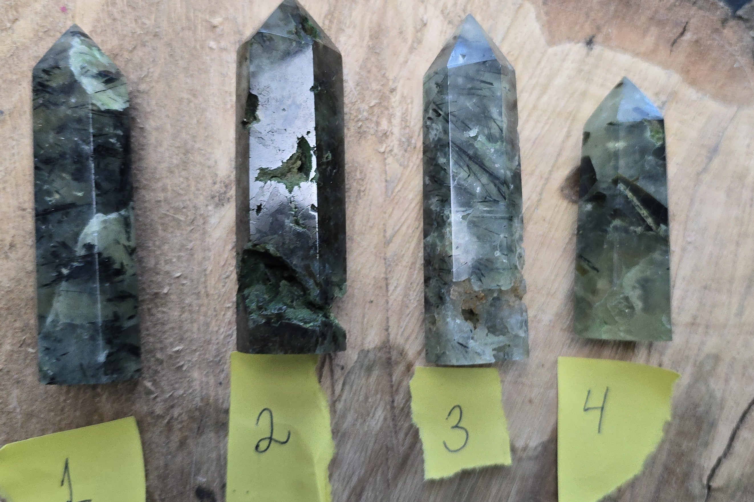 Epidote in Prehnite Towers Green Gemstone