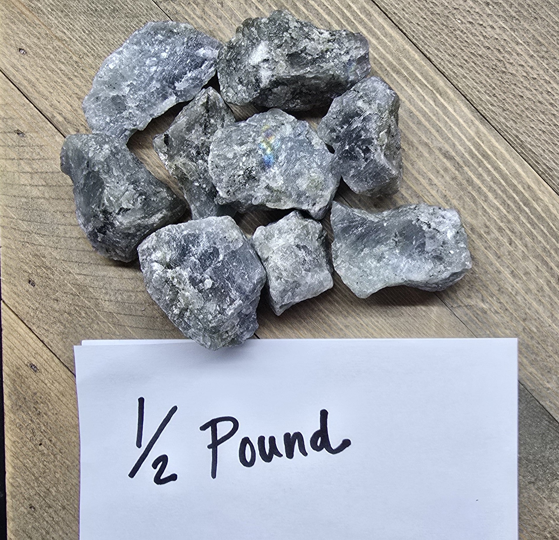 Half Pound Raw Labradorite Crystals – Natural Stone for Protection & Intuition