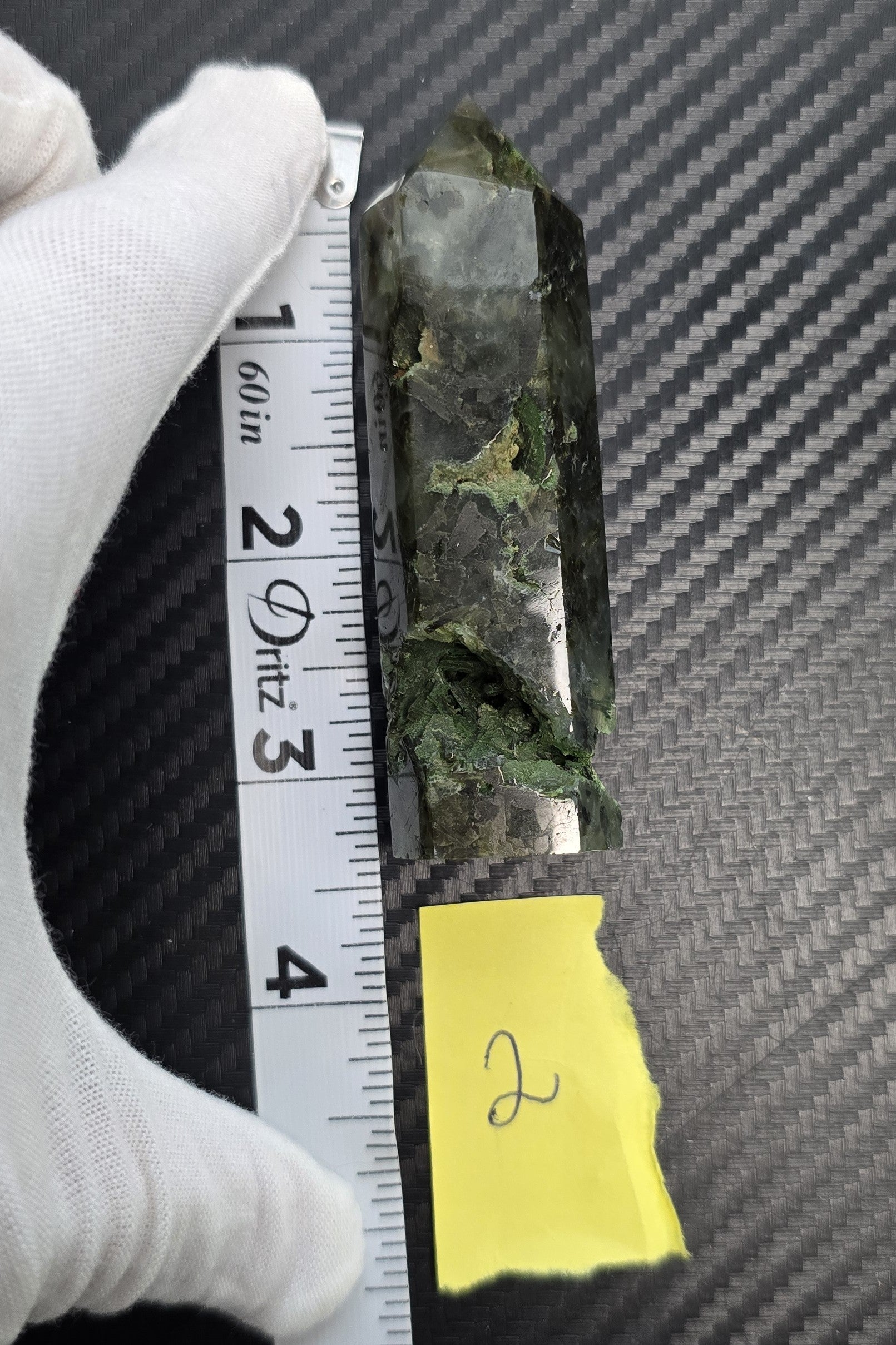 Epidote in Prehnite Towers Green Gemstone