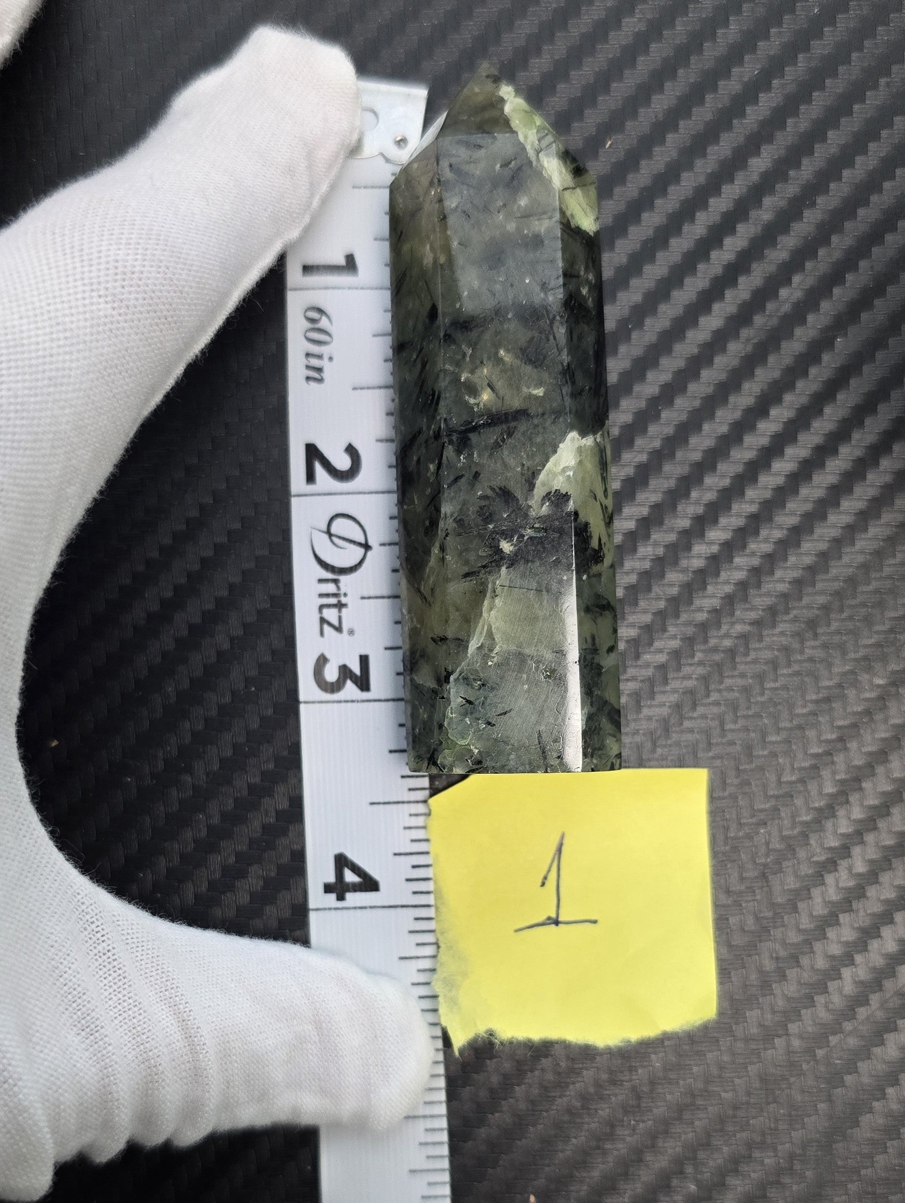 Epidote in Prehnite Towers Green Gemstone