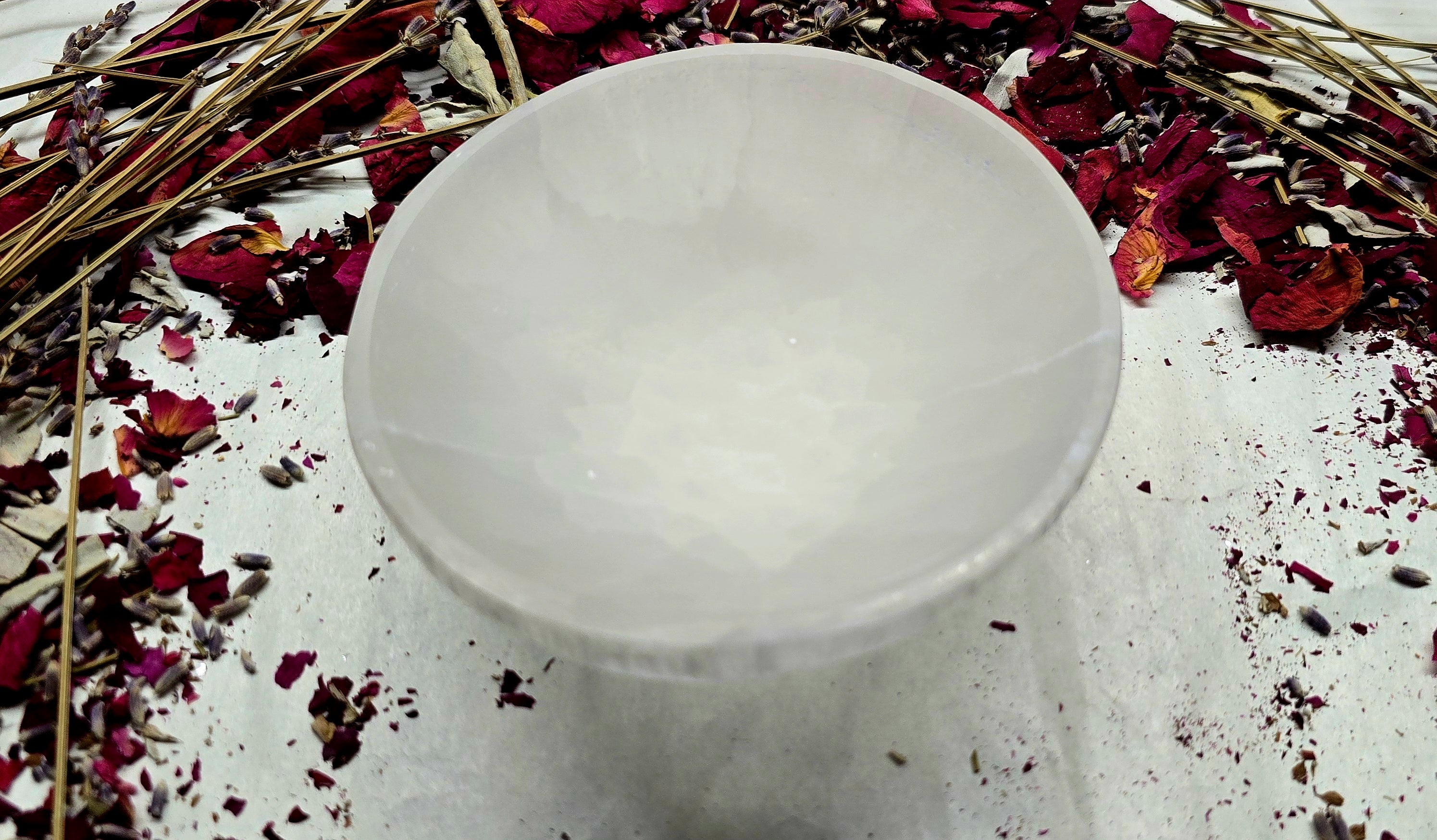 4" Diameter Natural Selenite Crystal Bowl
