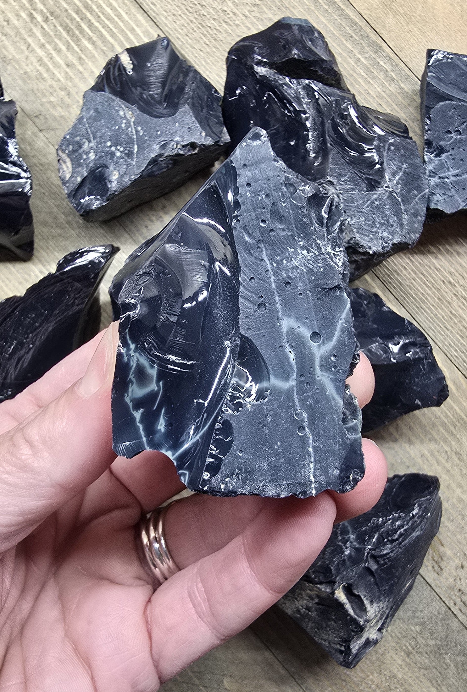 Half Pound Rough Spiderweb Obsidian Crystal – Natural Raw Protection Stone
