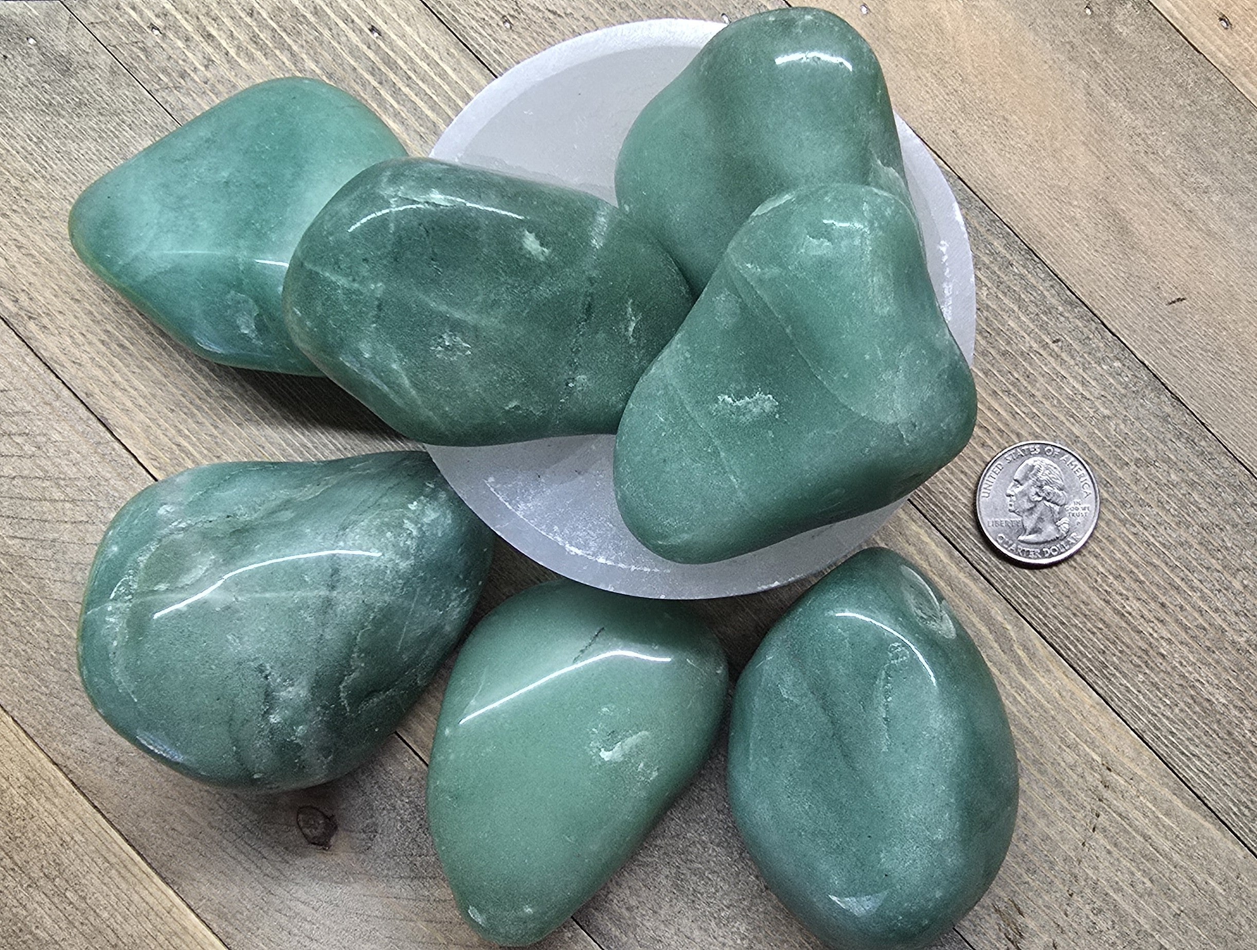 Green Aventurine Tumbled Stone – Luck & Abundance Crystal, Heart Chakra Healing Stone