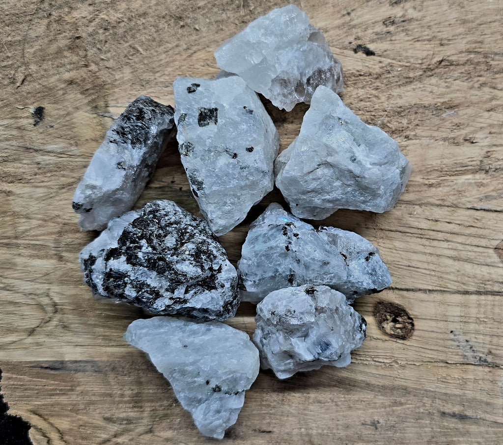 Bulk Rough Rainbow Moonstone A+ Grade Raw Natural Crystal