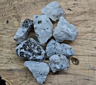 Bulk Rough Rainbow Moonstone A+ Grade Raw Natural Crystal