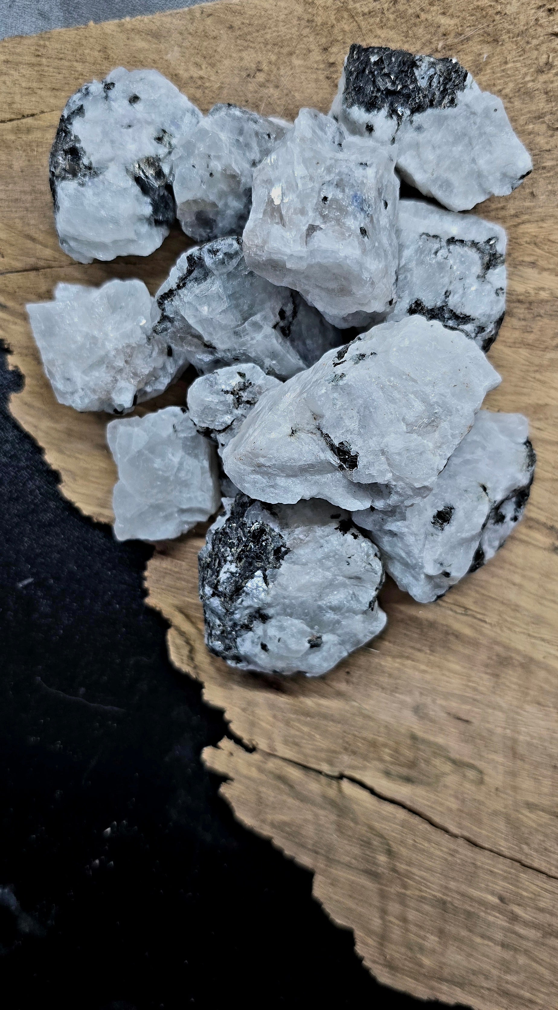 Bulk Rough Rainbow Moonstone A+ Grade Raw Natural Crystal