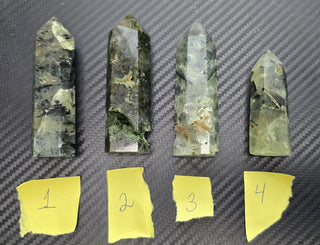 Epidote in Prehnite Towers Green Gemstone