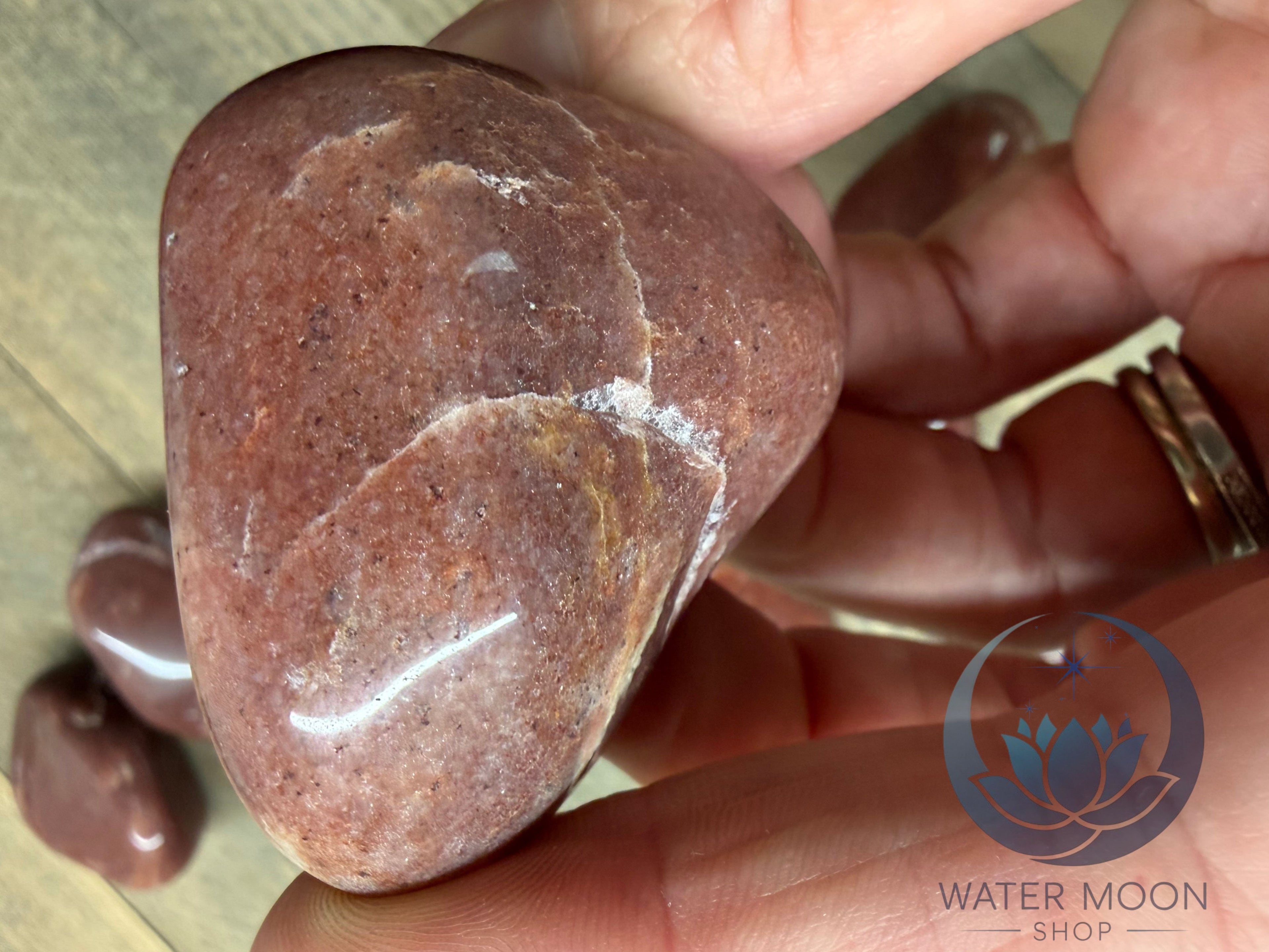Red Aventurine Tumbled Stone — Grade A, Brazil, Large 1.5"–2"