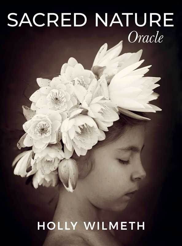 Sacred Nature Oracle by Holly Wilmeth - 62 card plant medicine and botanical wisdom deck featuring sepia photography of medicinal plants, 2024 Gold Nautilus Award winner