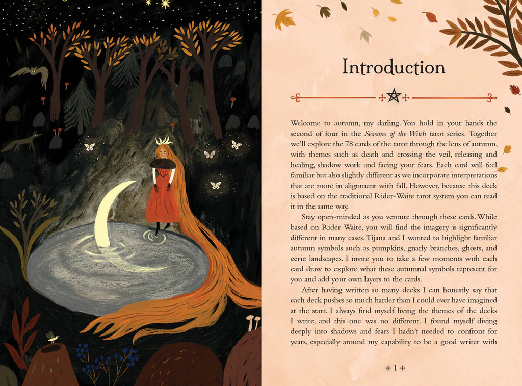 Seasons of the Witch Autumn Tarot Deck and Guidebook by Lorriane Anderson, 78-Card Mabon Tarot