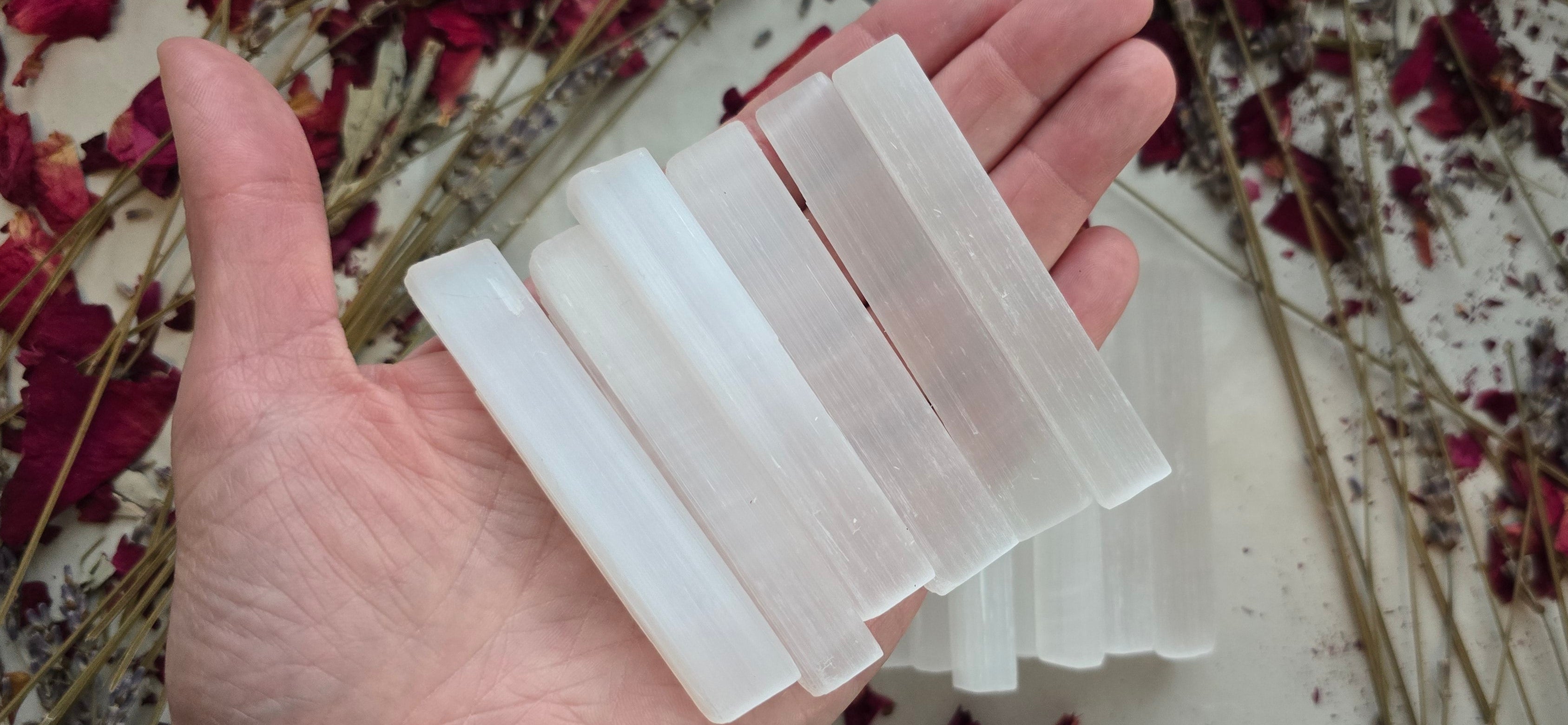 Bulk Natural 3" Selenite Wands