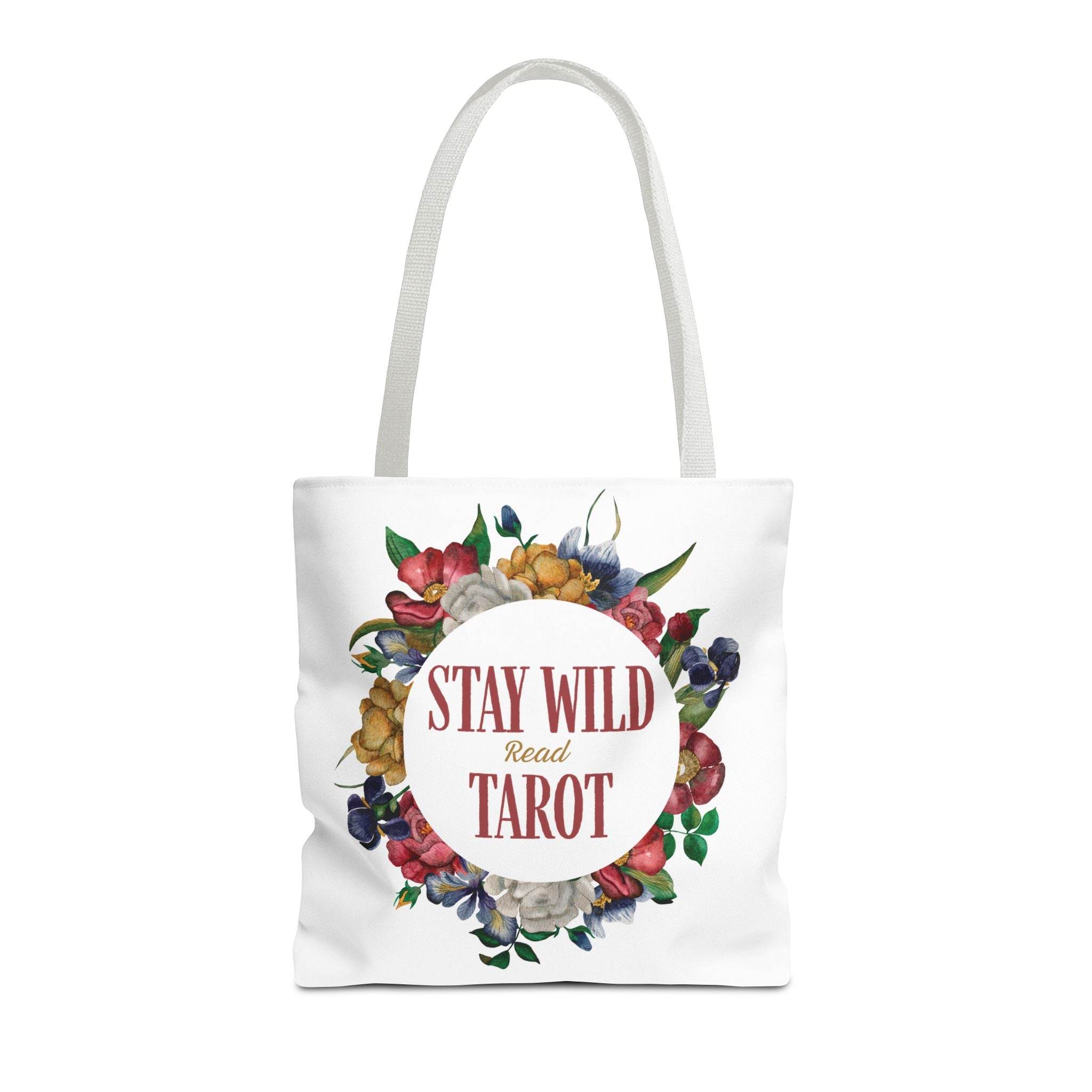 Stay Wild Tarot Floral Tote Bag - Water Moon Shop