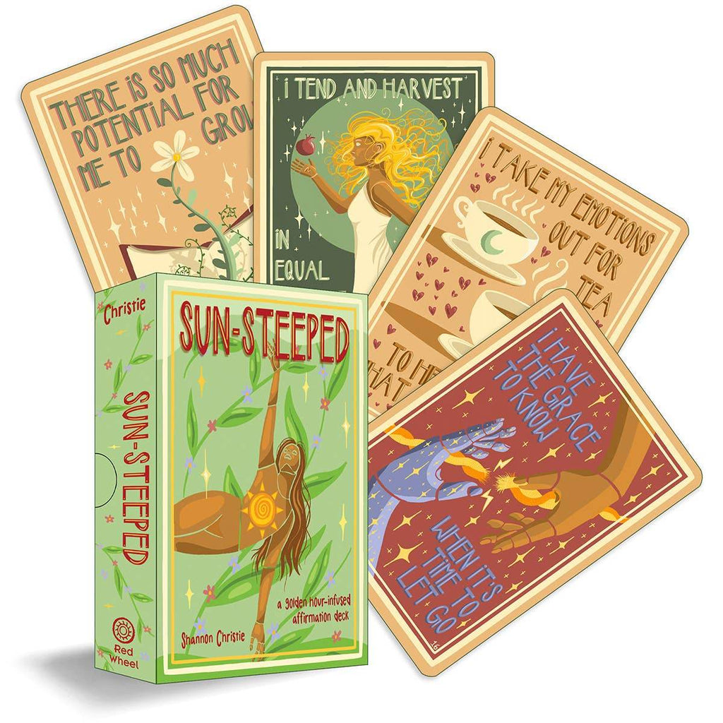 Sun-Steeped: Affirmation Deck: 54 Cards & Guidebook - Water Moon Shop