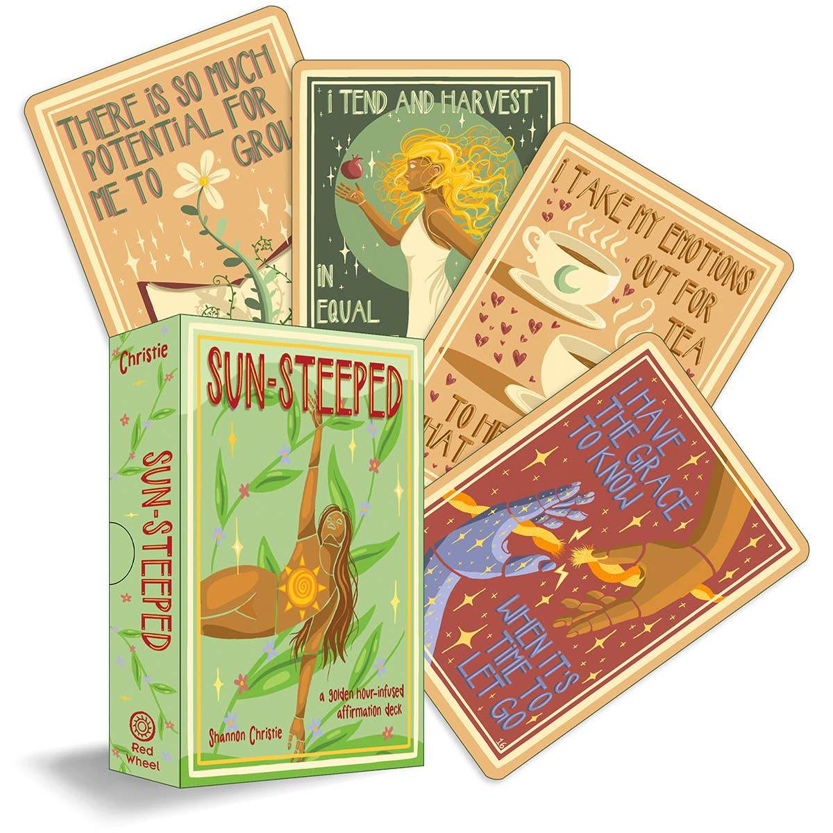 Sun-Steeped: Affirmation Deck: 54 Cards & Guidebook - Water Moon Shop