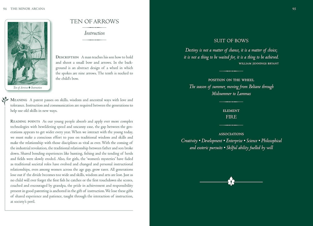 The Wildwood Tarot Deck and Guidebook by Mark Ryan and John Matthews, 78-Card Pagan Forest Tarot