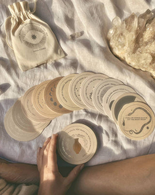 Inner Alchemy Affirmations - Round Card Deck - Gold Edition - Water Moon Shop