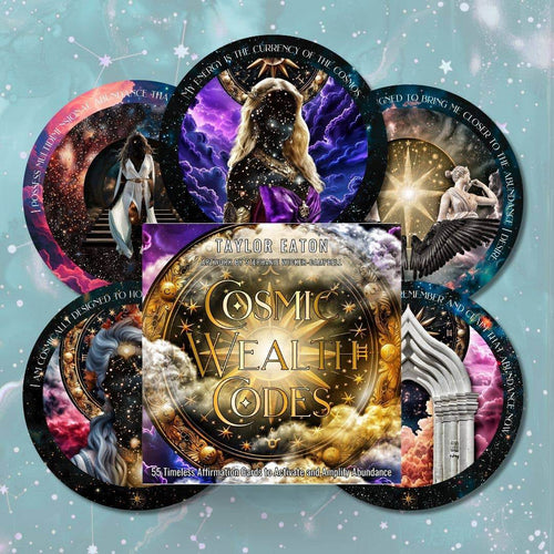 Cosmic Wealth Codes Affirmation Deck: 55 Cards for Abundance - Water Moon Shop