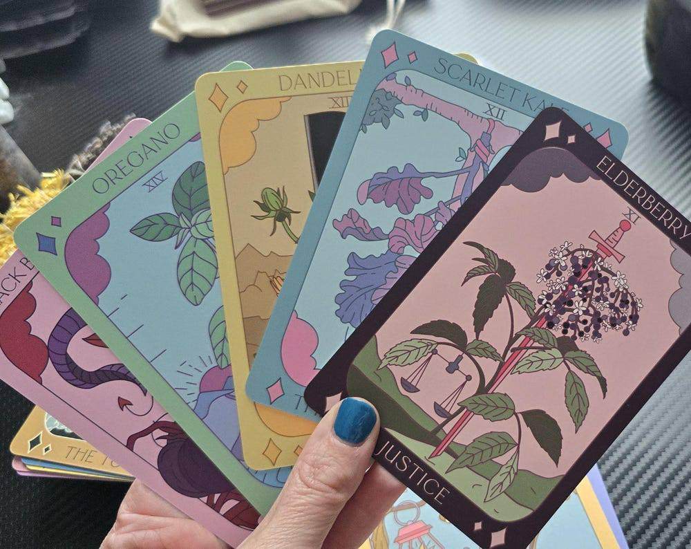 Botanical Tarot Deck and Guidebook By Sow the Magic - Water Moon Shop