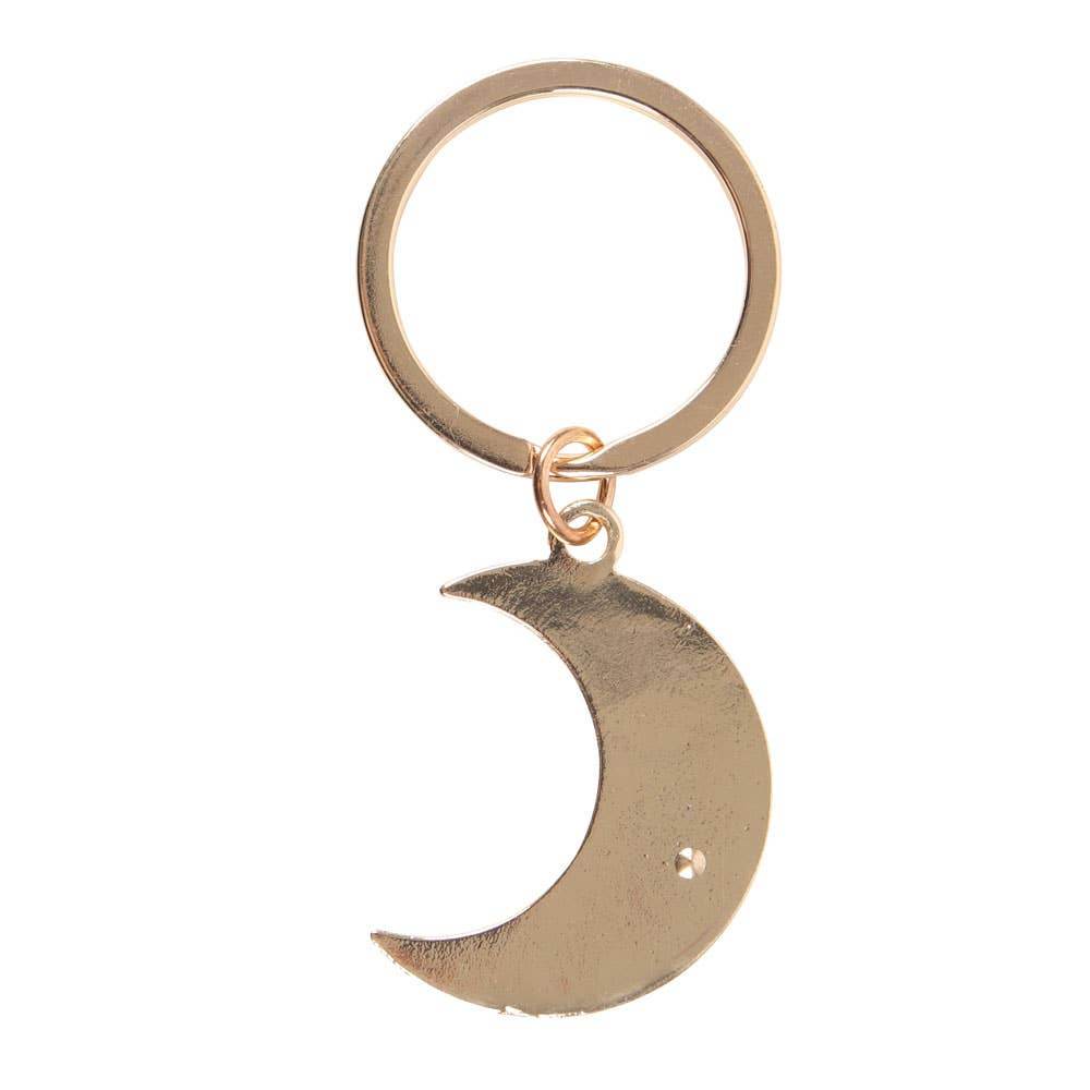 Moon Phase Crescent Enamel Keyring - Water Moon Shop
