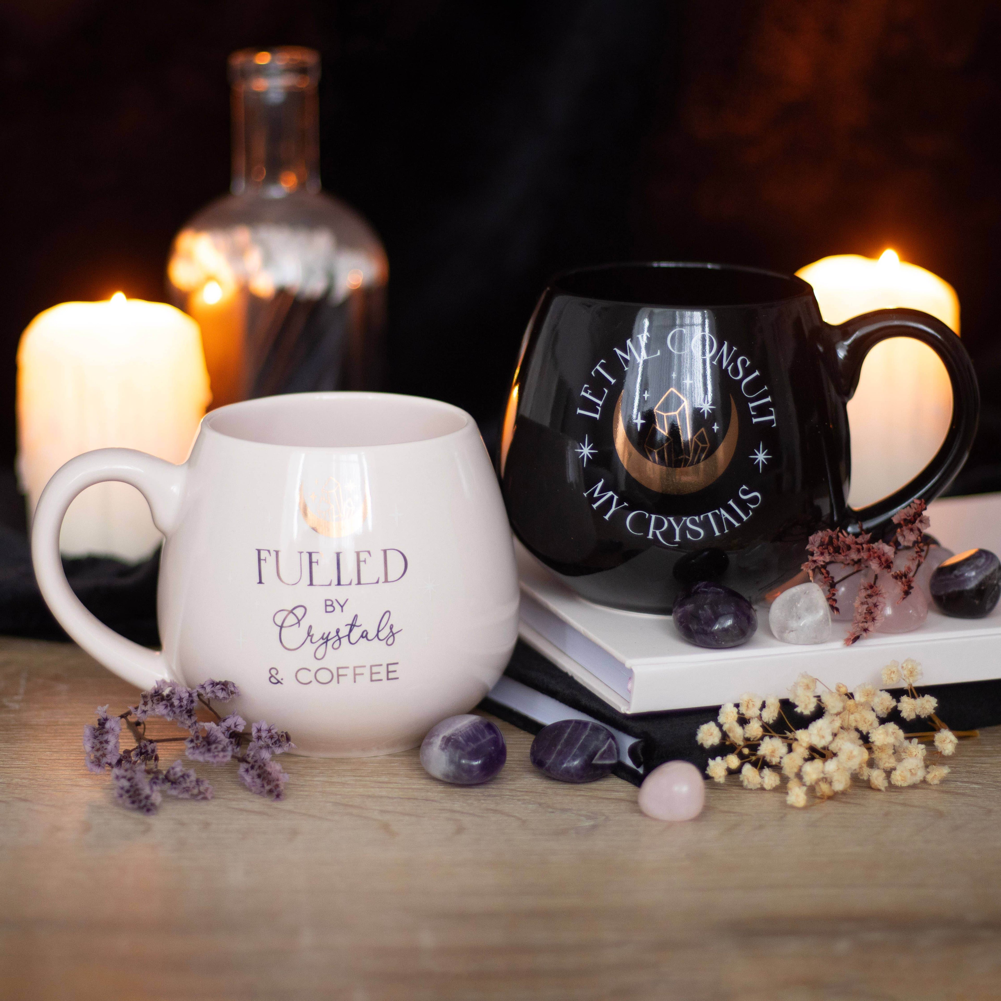 Crystals and Coffee Rounded Mug - Water Moon Shop